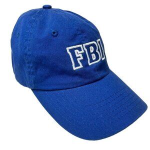FBI Baseball Hat Cap Unisex S‎ Small Fit Blue Adjustable Base Ball Strap